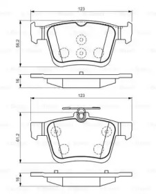 Комплект тормозных колодок 0 986 494 659 BOSCH