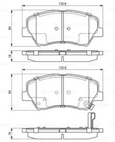 Комплект тормозных колодок 0 986 494 691 BOSCH