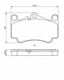 Комплект тормозных колодок 0 986 494 710 BOSCH