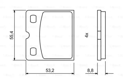 Комплект тормозных колодок 0 986 494 775 BOSCH