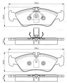 Комплект тормозных колодок 0 986 495 000 BOSCH