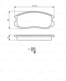 Комплект тормозных колодок 0 986 495 030 BOSCH