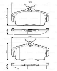 Комплект тормозных колодок 0 986 495 070 BOSCH