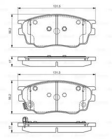 Комплект тормозных колодок 0 986 495 087 BOSCH