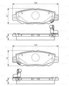 Комплект тормозных колодок 0 986 495 122 BOSCH