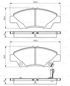 Комплект тормозных колодок 0 986 495 154 BOSCH