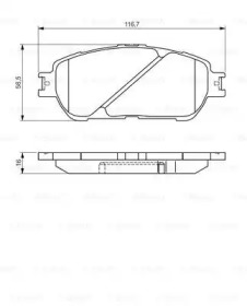 Комплект тормозных колодок 0 986 495 160 BOSCH