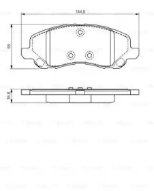 Комплект тормозных колодок 0 986 495 170 BOSCH