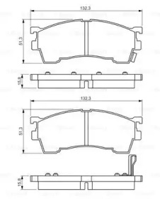 Комплект тормозных колодок 0 986 495 265 BOSCH