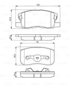 Комплект тормозных колодок 0 986 495 313 BOSCH