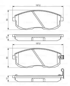 Комплект тормозных колодок 0 986 495 328 BOSCH