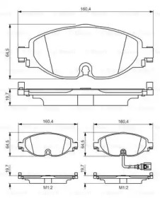 Комплект тормозных колодок 0 986 495 347 BOSCH