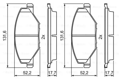 Комплект тормозных колодок 0 986 495 390 BOSCH