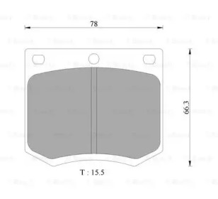 Комплект тормозных колодок 0 986 505 284 BOSCH