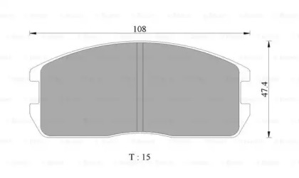 Комплект тормозных колодок 0 986 505 335 BOSCH