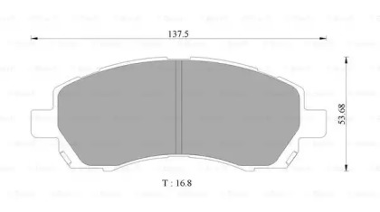 Комплект тормозных колодок 0 986 505 662 BOSCH