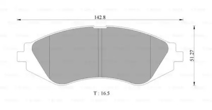 Комплект тормозных колодок 0 986 505 682 BOSCH