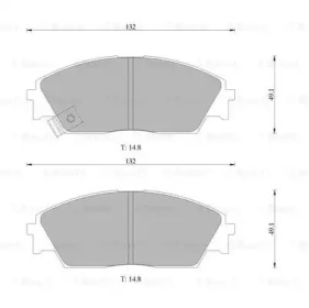 Комплект тормозных колодок 0 986 505 725 BOSCH