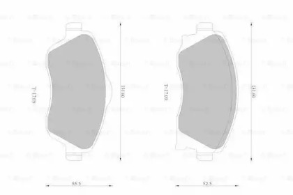 Комплект тормозных колодок 0 986 AB1 118 BOSCH