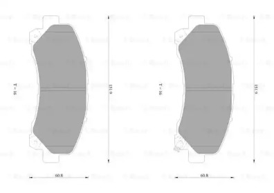 Комплект тормозных колодок 0 986 AB1 384 BOSCH