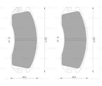 Комплект тормозных колодок 0 986 AB2 051 BOSCH