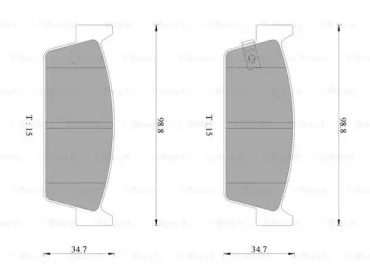 Комплект тормозных колодок 0 986 AB2 079 BOSCH