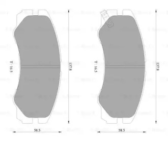 Комплект тормозных колодок 0 986 AB2 234 BOSCH