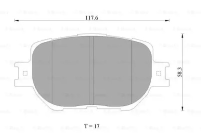 Комплект тормозных колодок 0 986 AB2 284 BOSCH