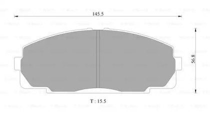 Комплект тормозных колодок 0 986 AB2 338 BOSCH