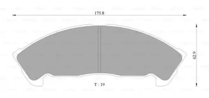 Комплект тормозных колодок 0 986 AB2 342 BOSCH