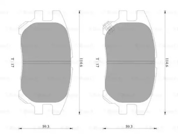 Комплект тормозных колодок 0 986 AB2 365 BOSCH