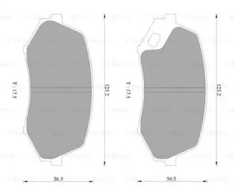 Комплект тормозных колодок 0 986 AB2 368 BOSCH