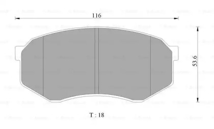 Комплект тормозных колодок 0 986 AB2 420 BOSCH