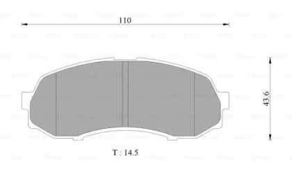 Комплект тормозных колодок 0 986 AB2 439 BOSCH