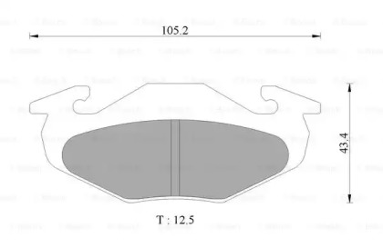 Комплект тормозных колодок 0 986 AB2 469 BOSCH