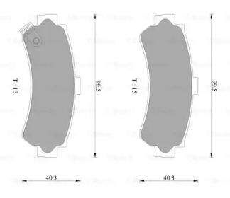 Комплект тормозных колодок 0 986 AB2 482 BOSCH