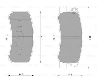 Комплект тормозных колодок 0 986 AB2 669 BOSCH