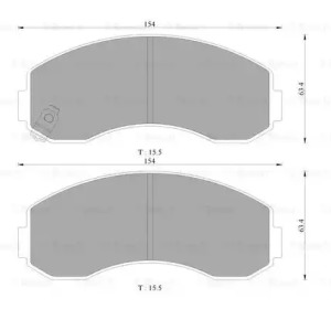 Комплект тормозных колодок 0 986 AB3 030 BOSCH