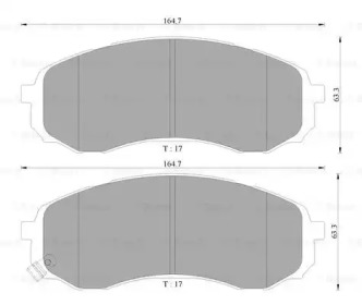 Комплект тормозных колодок 0 986 AB3 086 BOSCH