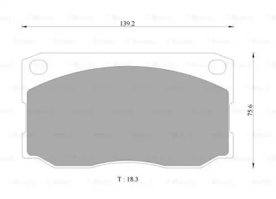 Комплект тормозных колодок 0 986 AB3 110 BOSCH