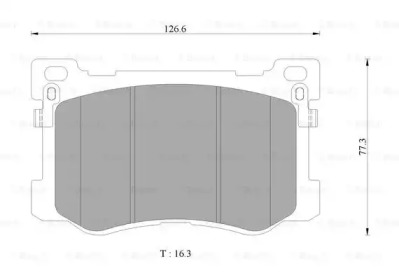 Комплект тормозных колодок 0 986 AB3 136 BOSCH