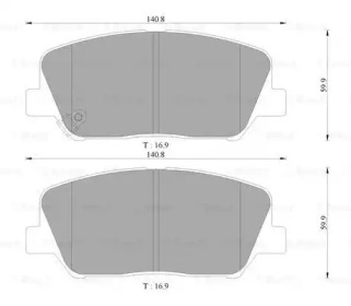 Комплект тормозных колодок 0 986 AB3 137 BOSCH