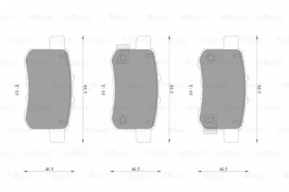 Комплект тормозных колодок 0 986 AB3 524 BOSCH