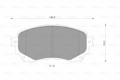 Комплект тормозных колодок 0 986 AB3 539 BOSCH