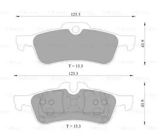 Комплект тормозных колодок 0 986 AB4 581 BOSCH