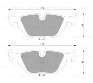 Комплект тормозных колодок 0 986 AB4 726 BOSCH