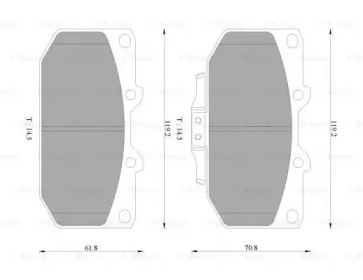 Комплект тормозных колодок 0 986 AB9 039 BOSCH