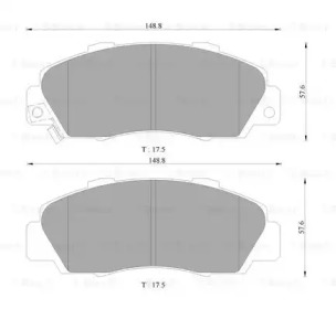 Комплект тормозных колодок 0 986 AB9 048 BOSCH