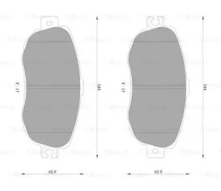 Комплект тормозных колодок 0 986 AB9 133 BOSCH