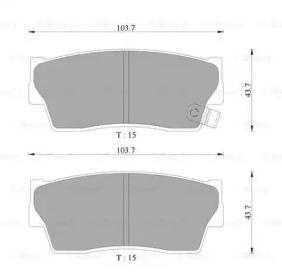 Комплект тормозных колодок 0 986 AB9 136 BOSCH